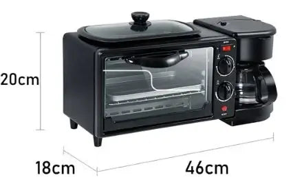 Horno Electrico Cafetera Freidora 3 En 1