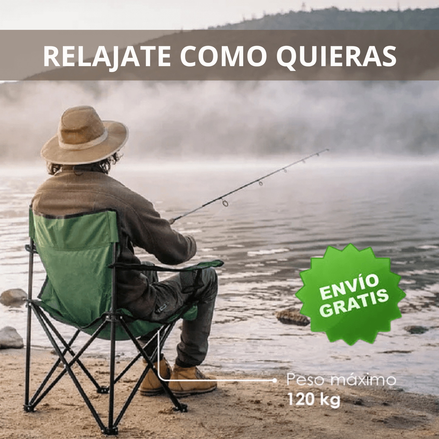 KIT 2 Sillas Plegable De Playa Camping Pesca