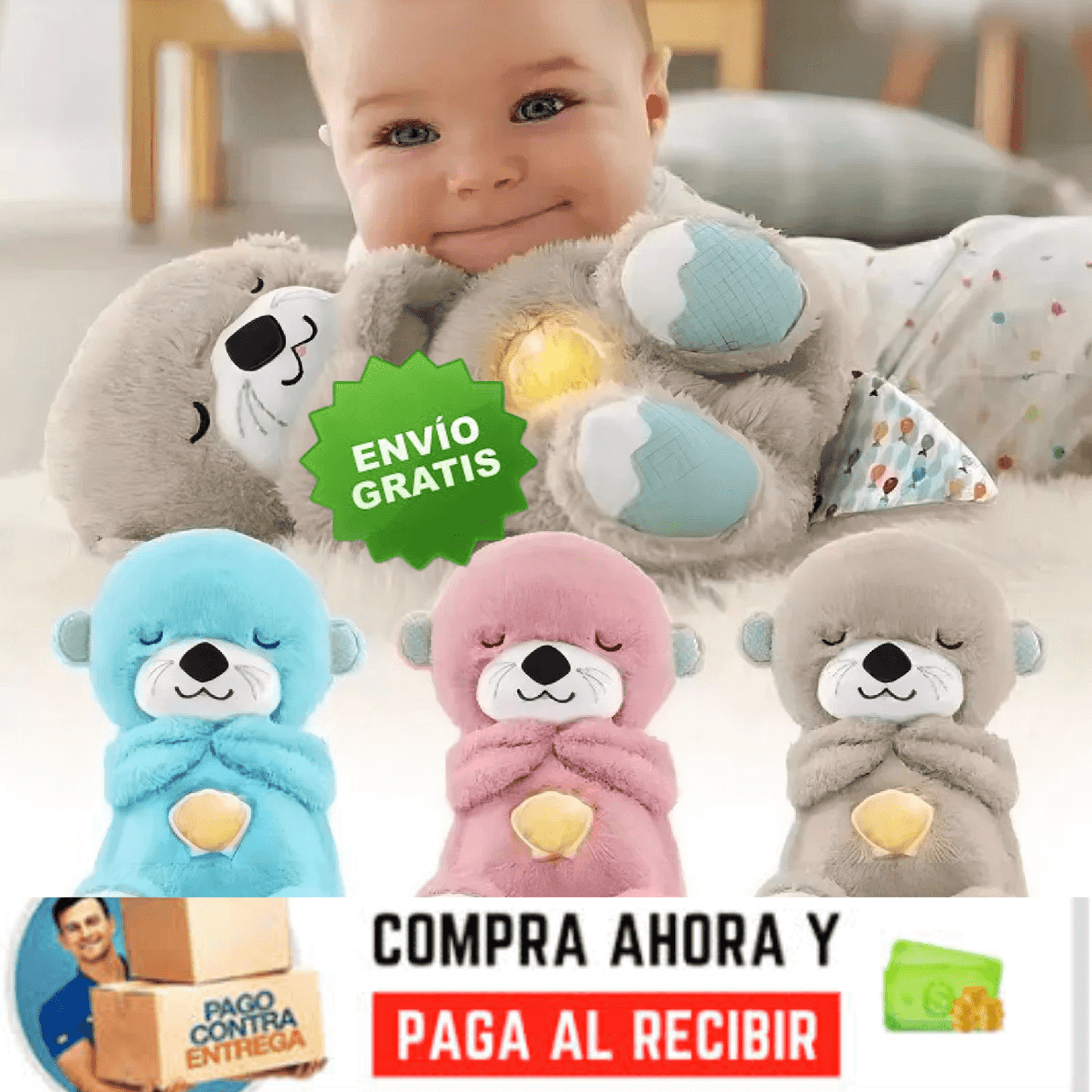 Nutria de Peluche Calmante Para BEBE