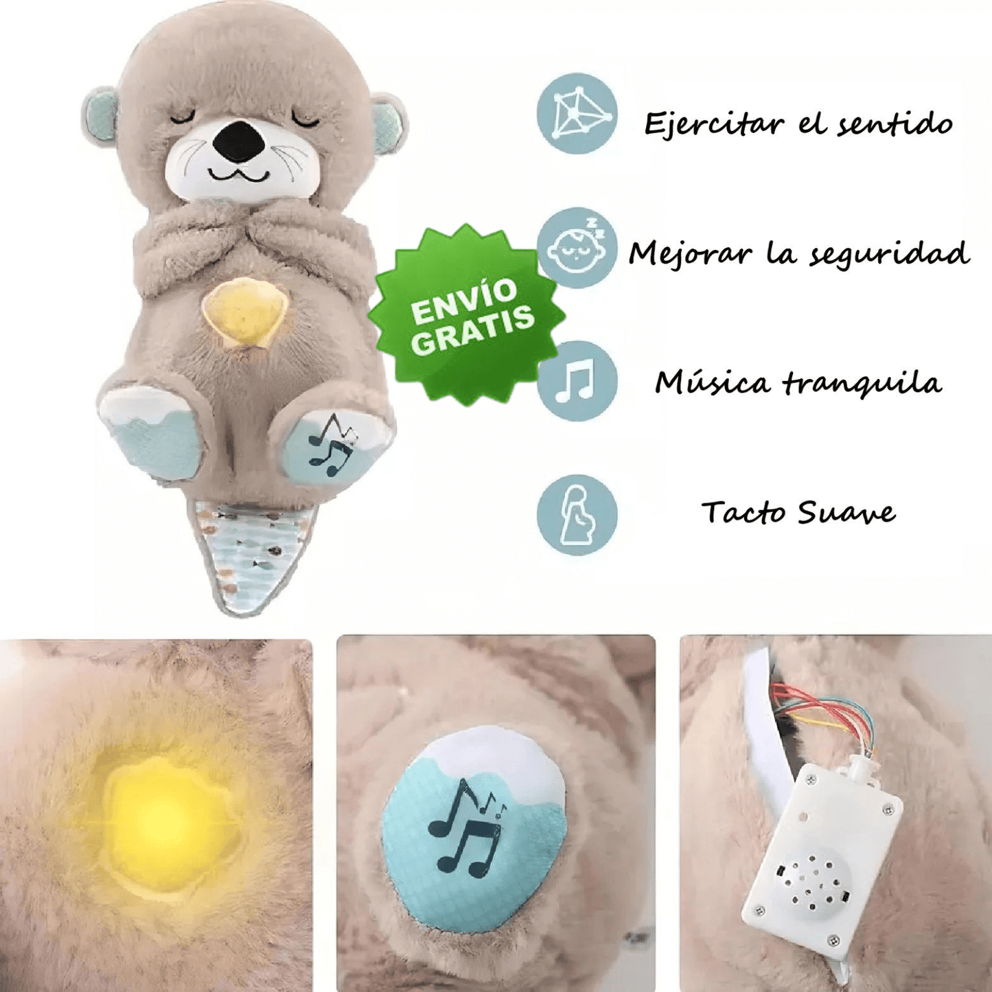 Nutria de Peluche Calmante Para BEBE