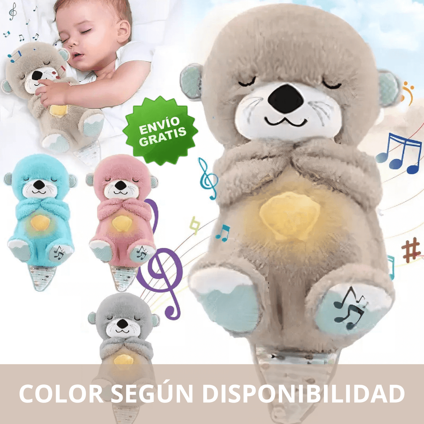 Nutria de Peluche Calmante Para BEBE