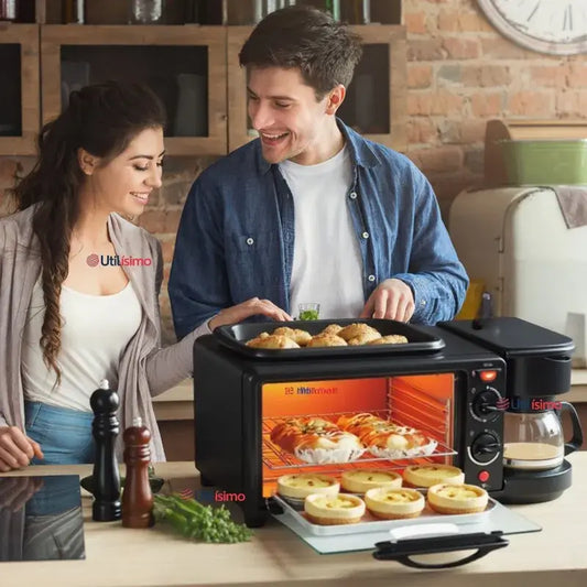 Horno Electrico Cafetera Freidora 3 En 1