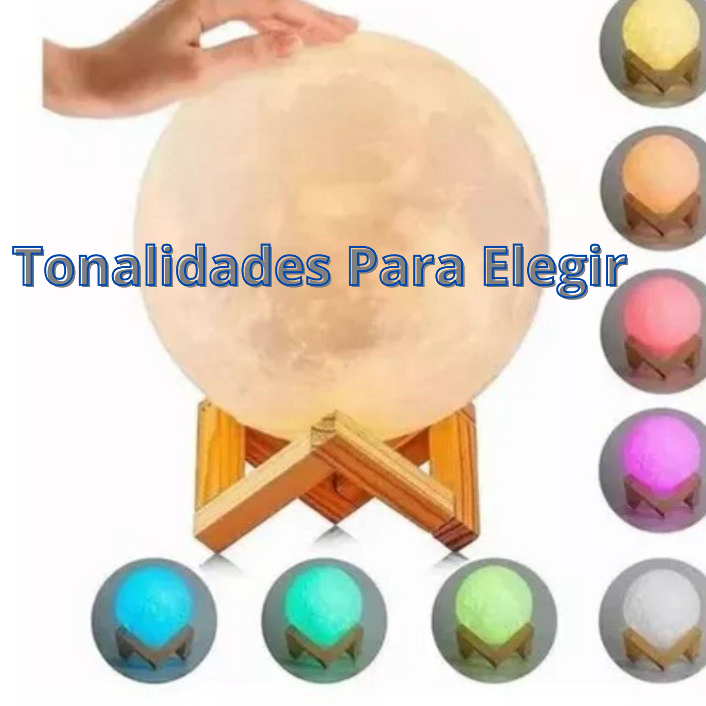 LAMPARA LUNA TACTIL 3D