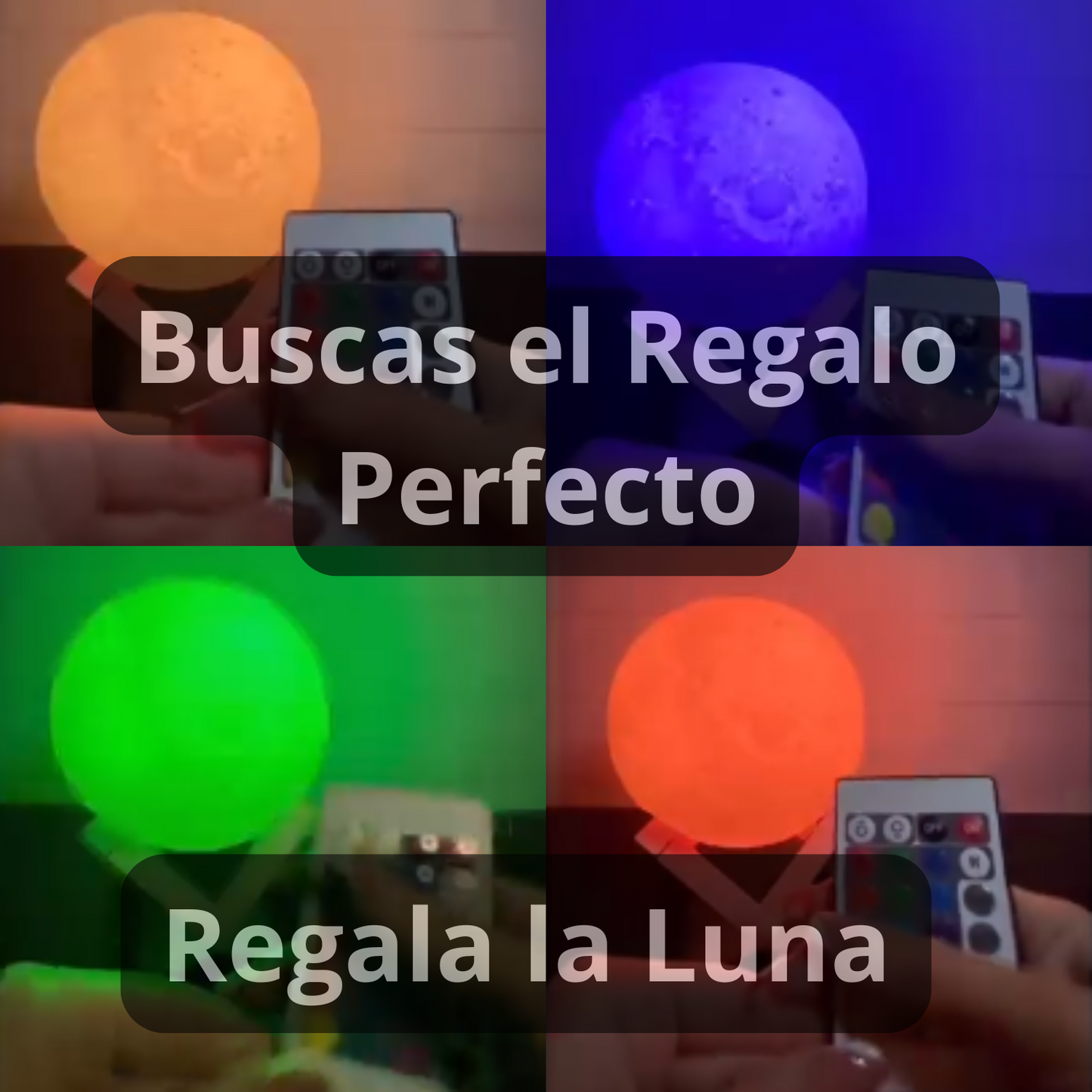 LAMPARA LUNA TACTIL 3D