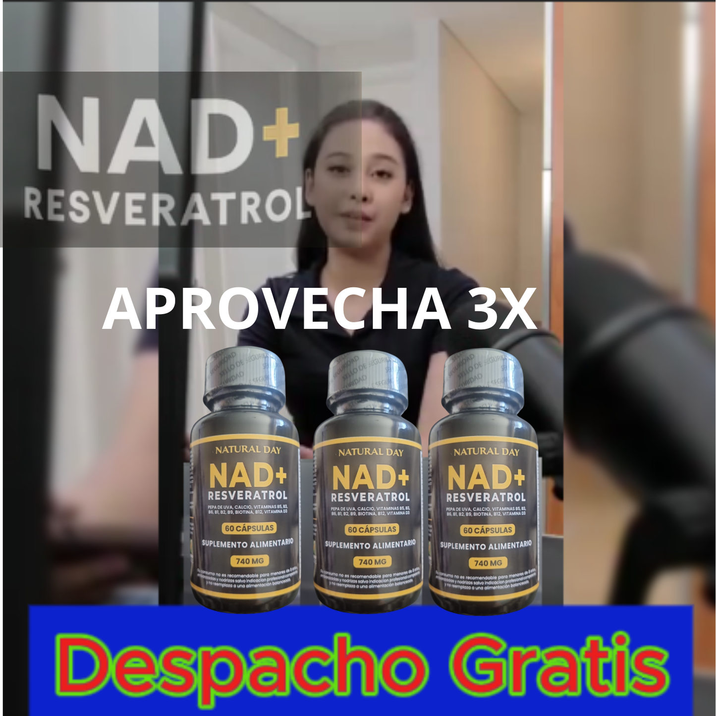 NAD + RESVERATROL 60 Capsulas